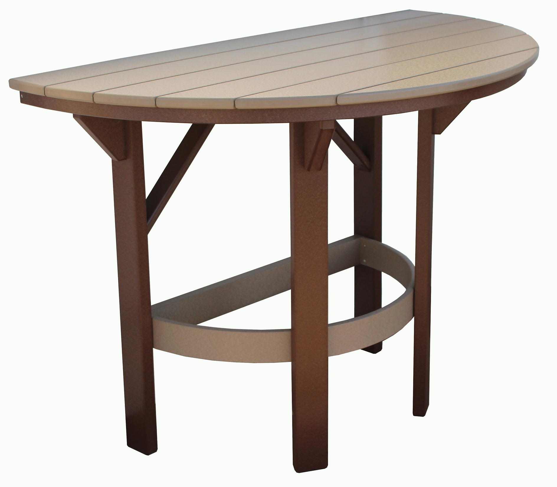 outdoor half circle table